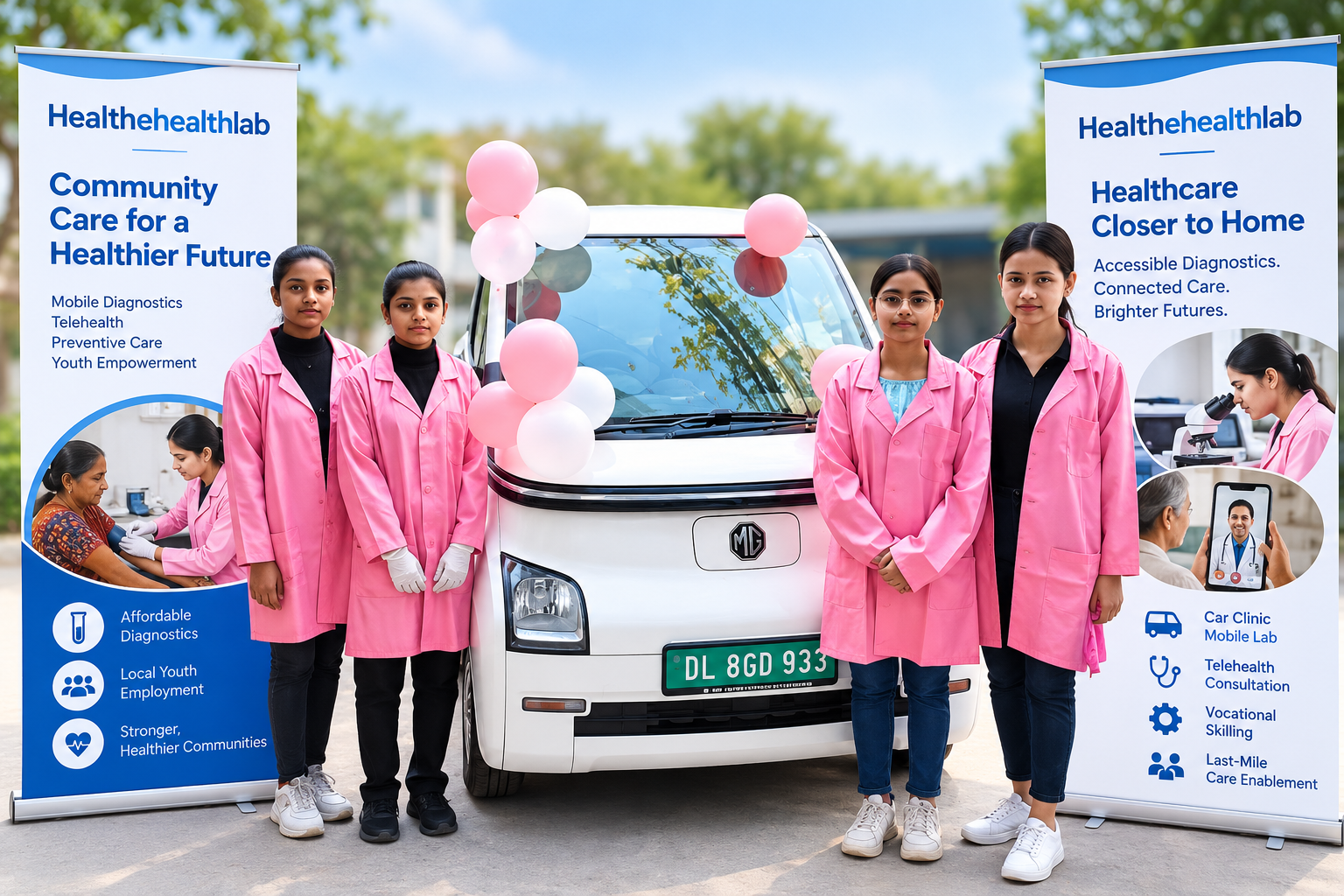 Mobile clinic and diagnostic vehicle pictured in the reference presentation
